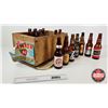 Image 1 : Collector Combo : Wood Crate & Bottles - Apple Crate - Vintage Beer Bottles (18) (Crate Measures : 8
