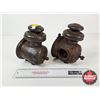 Image 4 : Antique Carriage Lamps (2) (Frames Only/Decor Pieces) (Each Measures : 7-1/2"H)