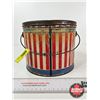 Image 4 : "Blue & White Brand" Coffee Pail (Measures : 6"H x 7-1/2"Dia)