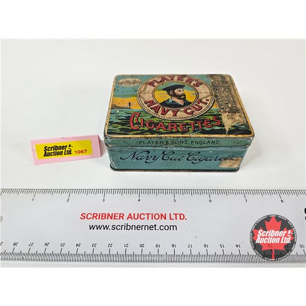 Player's Cigarette Tin (Measures : 1-1/2"H x 4"W x 3"D)