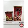 Image 5 : Vintage Tea Tins (2) (Largest Measures : 7-1/4"H x 6-1/2"W x 4"D)