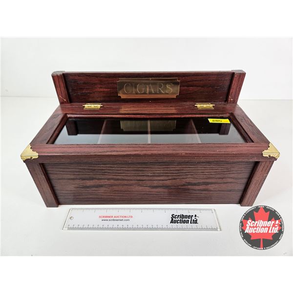 CIGARS Store Display Humidor (9"H x 18"W x 9"D)