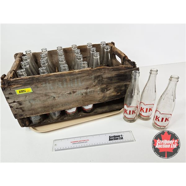 Collector Combo : Orange Crush Wooden Crate & ACL Bottles (24) (Crate Measures : 10"H x 19-1/2"W x 1