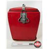 Image 6 : Vintage Coca-Cola Picnic Cooler (c. 1957) (Rusted Bottom) (Measures : 17"H x 17"W x 13"D)