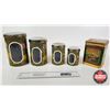 Image 1 : Canister Set (4) w/ Dutch Masters Tin (Largest Measures : 8"H)