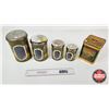 Image 2 : Canister Set (4) w/ Dutch Masters Tin (Largest Measures : 8"H)