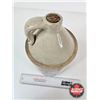 Image 5 : Pottery Jug (Blue & White Strips) (Measures : 12"H)