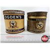 Image 2 : OGDEN'S Tobacco Tins (2) (Largest Measures : 4-1/4"H x 4-1/4"D)