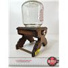 Image 3 : The Great American Nut Machine : Wood & Glass Dispenser (Measures :11-1/2"H)