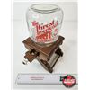 Image 7 : The Great American Nut Machine : Wood & Glass Dispenser (Measures :11-1/2"H)