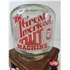 Image 8 : The Great American Nut Machine : Wood & Glass Dispenser (Measures :11-1/2"H)