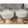 Image 2 : Flush Mount Ceiling Light Fixtures (11) : w/ White Milk Glass Shades (From The Wainwright Hotel) (Ea