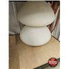 Image 5 : Frosted Light Shades (8) c/w Extra Fixtures & Decorative Shade (From The Wainwright Hotel) (Frosted 