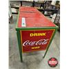 Image 2 : Coca-Cola Ice Chest Cooler on Legs  (NOTE : Painted & Decals) (Measures : 34"H x 60"W x 22"D)