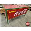 Image 3 : Coca-Cola Ice Chest Cooler on Legs  (NOTE : Painted & Decals) (Measures : 34"H x 60"W x 22"D)