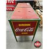 Image 6 : Coca-Cola Ice Chest Cooler on Legs  (NOTE : Painted & Decals) (Measures : 34"H x 60"W x 22"D)