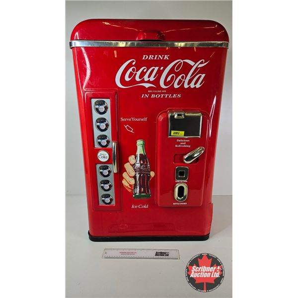 Coca-Cola Nostalgia Cooler Ice Chest  (NOTE : Outer Shell Corner Cracked) (Measures : 35"H x 22"W x 
