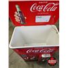 Image 6 : Coca-Cola Nostalgia Cooler Ice Chest  (NOTE : Outer Shell Corner Cracked) (Measures : 35"H x 22"W x 