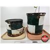 Image 5 : TEXACO Pails (2)  (Tallest Measures : 13"H x 12"Dia)