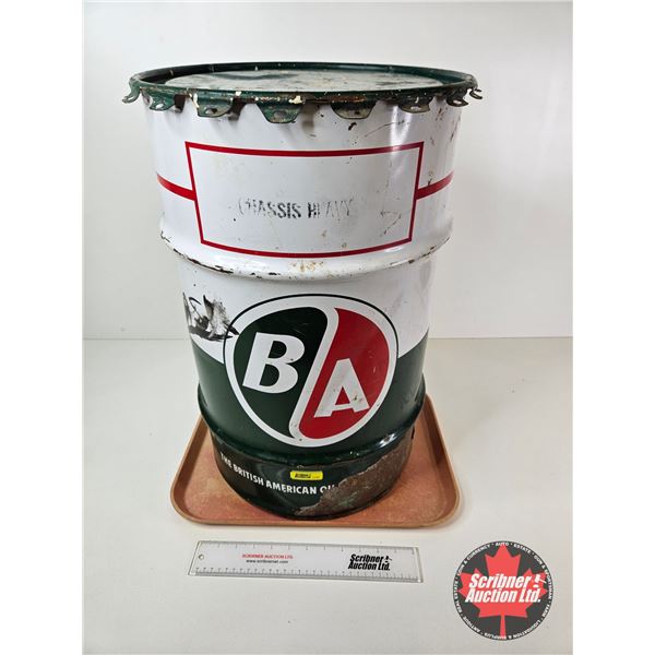 B/A Grease Drum w/ Lid (Measures : 23"H x 14"Dia)