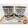 Image 1 : B/A Fros Cop Anti-Freeze Cans (2) (Both Measure : 8"H x 7"Dia)