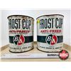Image 2 : B/A Fros Cop Anti-Freeze Cans (2) (Both Measure : 8"H x 7"Dia)