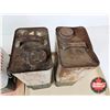 Image 10 : B/A Cleaning Solvent Tins (4) (Both Measure : 11-1/2"H x 6-1/2"W x 4-1/4"D)