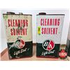 Image 2 : B/A Cleaning Solvent Tins (4) (Both Measure : 11-1/2"H x 6-1/2"W x 4-1/4"D)