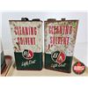 Image 3 : B/A Cleaning Solvent Tins (4) (Both Measure : 11-1/2"H x 6-1/2"W x 4-1/4"D)