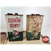 Image 7 : B/A Cleaning Solvent Tins (4) (Both Measure : 11-1/2"H x 6-1/2"W x 4-1/4"D)