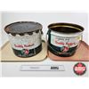 Image 1 : B/A Grease Pails (2)  (Both Measure : 9"H x 12"Dia)