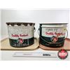 Image 2 : B/A Grease Pails (2)  (Both Measure : 9"H x 12"Dia)