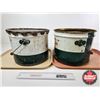 Image 5 : B/A Grease Pails (2)  (Both Measure : 9"H x 12"Dia)
