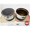 Image 6 : B/A Grease Pails (2)  (Both Measure : 9"H x 12"Dia)