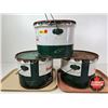 Image 5 : B/A Grease Pails (3) w/ Lids (All Measure : 9"H x 12"Dia)