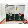 Image 2 : B/A Oil Tins (2) (Both Measure : 11"H x 6-1/4"W x 4-1/4"D)