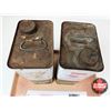 Image 6 : B/A Oil Tins (2) (Both Measure : 11"H x 6-1/4"W x 4-1/4"D)