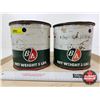 Image 2 : B/A Grease Cans (2) (Both Measure : 6-1/4"H x 6-1/4"Dia)
