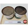 Image 6 : B/A Grease Cans (2) (Both Measure : 6-1/4"H x 6-1/4"Dia)