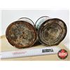 Image 7 : B/A Grease Cans (2) (Both Measure : 6-1/4"H x 6-1/4"Dia)