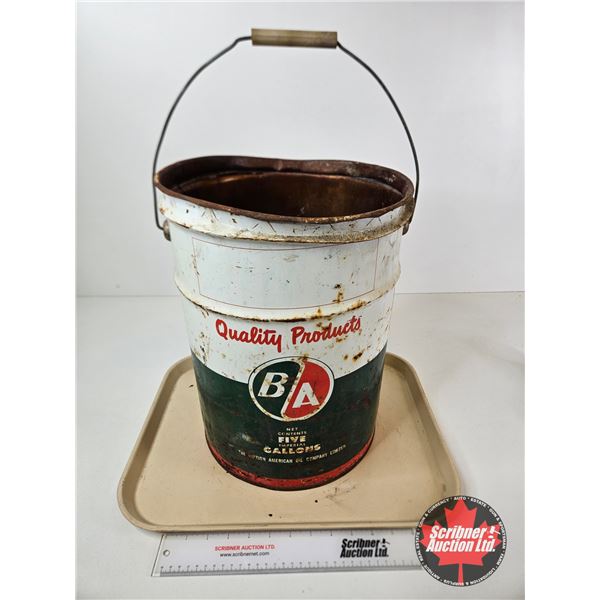 B/A 5 Gallon Pail  (Measures : 15-3/4"H x 12"Dia)