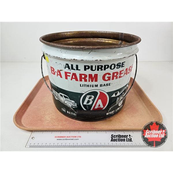 B-A All-Purpose Farm Grease Pail (Measures : 9"H x 12"Dia)
