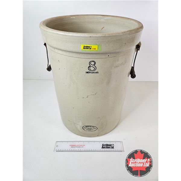 Medalta 8 Gallon Crock (Measures : 19-1/4"H x 14-1/2"Dia)