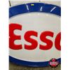 Image 4 : ESSO Service Station Double Sided Light Up Oval Sign w/ Frame & Hangers (Measurements Not Including 