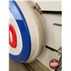 Image 7 : ESSO Service Station Double Sided Light Up Oval Sign w/ Frame & Hangers (Measurements Not Including 