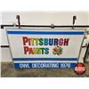 Image 1 : Pittsburgh Paints Double Sided Outdoor Light Up Sign w/ Frame & Hangers (Measurements Not Including 