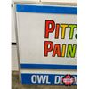Image 3 : Pittsburgh Paints Double Sided Outdoor Light Up Sign w/ Frame & Hangers (Measurements Not Including 