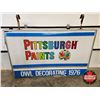 Image 8 : Pittsburgh Paints Double Sided Outdoor Light Up Sign w/ Frame & Hangers (Measurements Not Including 