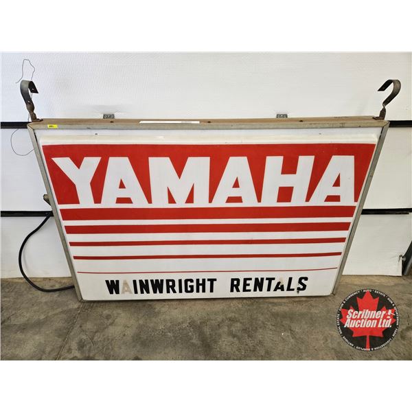 YAMAHA Outdoor Double Sided Light Up Sign w/ Frame & Hangers (Measurements Not Including Hangers : 4
