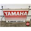 Image 1 : YAMAHA Outdoor Double Sided Light Up Sign w/ Frame & Hangers (Measurements Not Including Hangers : 4